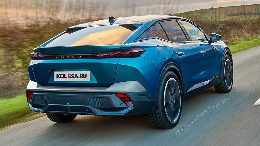   Рендер обновлённого Peugeot 408
