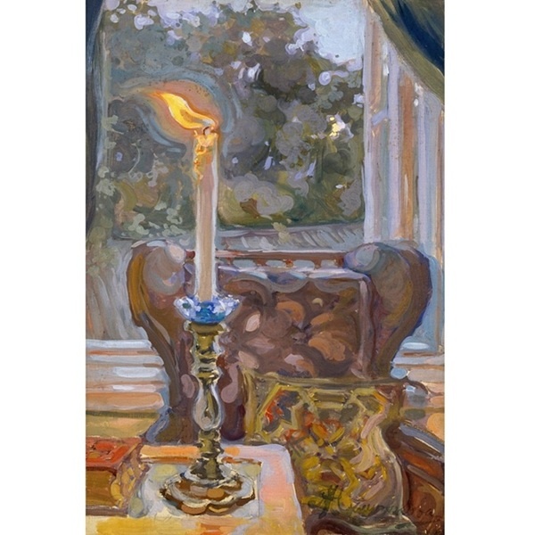 Мария Якунчикова-Вебер. Пламя. 1897. Холст на картоне, темпера. 66,1 х 44,6. Государственная Третьяковская галерея