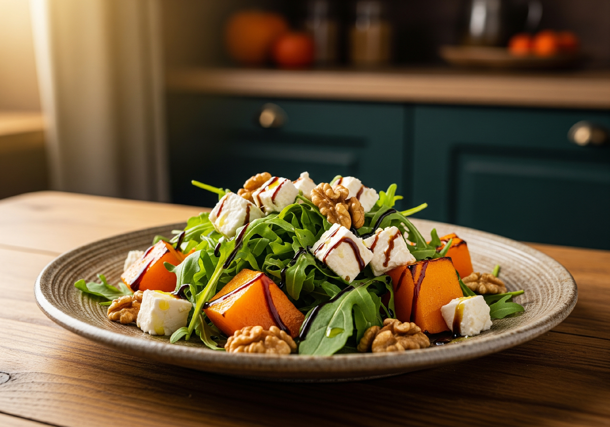 Салат тыква руккола