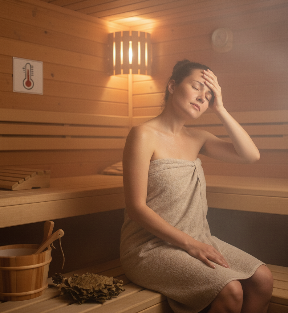 Не посещайте парную, если у вас температура 37°C и выше