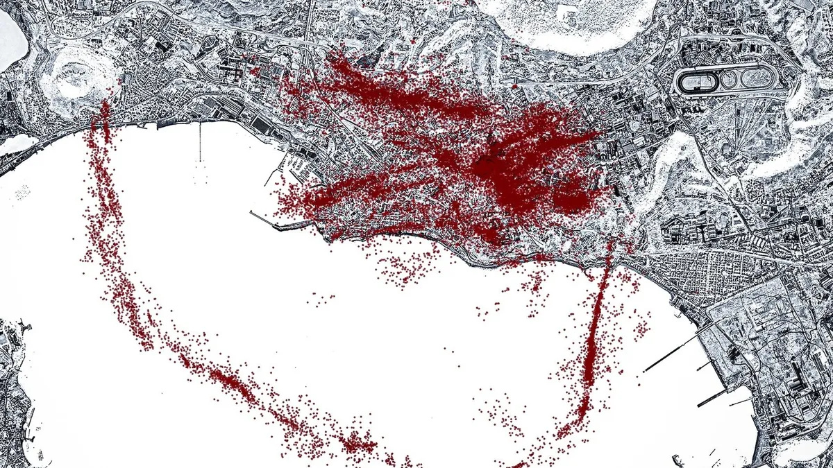     Фото: Xing Tan Схема разлома, обнаруженного ИИ
