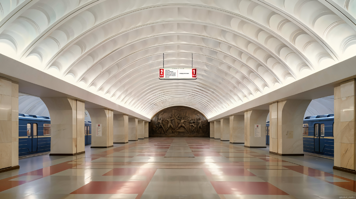 «Молот», вид на бронзовую фреску