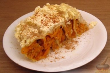 Запеканка из лаваша с тыквой и яблоком — в микроволновке за 20 минут — легкий десерт  📷
