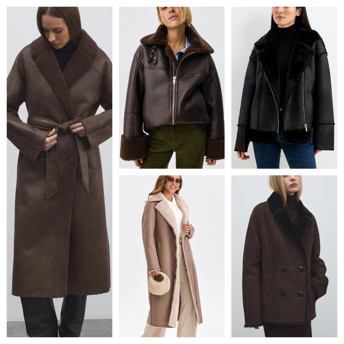 Дубленка "авиатор" также является базовой моделью