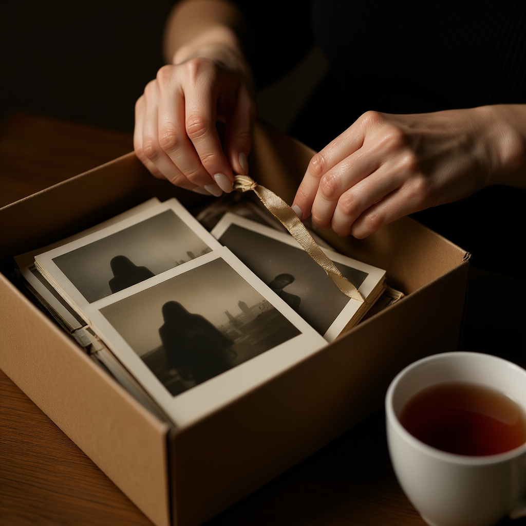 Передо мной лежали десятки лет семейной истории: выцветшие уголки, глянцевые прямоугольники с зазубренными краями.