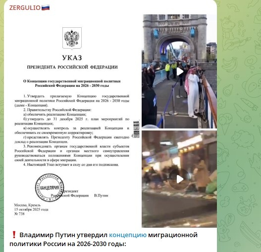    ФОТО: СКРИНШОТ TELEGRAM/ZERGULIO