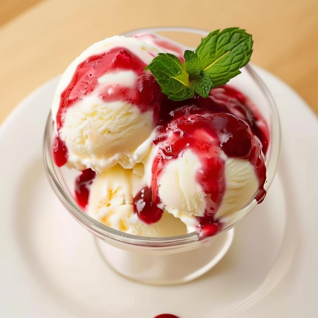 В качестве топпинга к мороженому