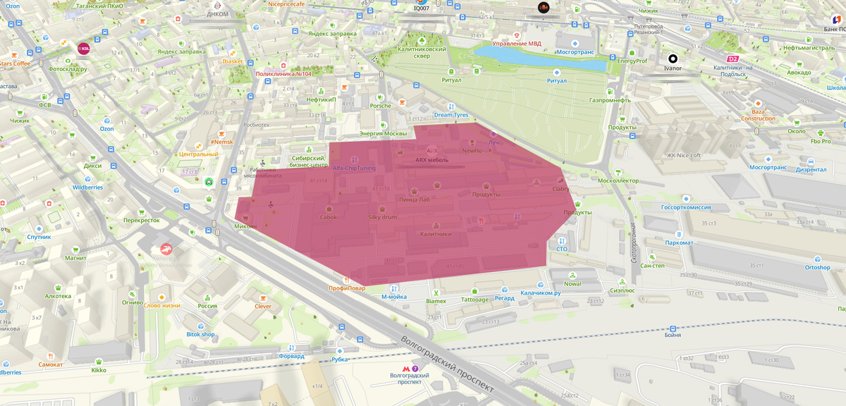 Пятно застройки ЖК Талалихина, 41