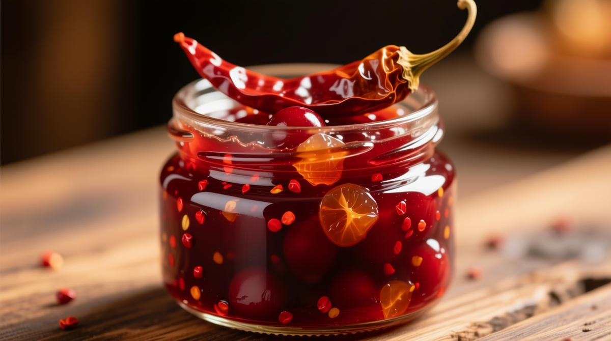 Вишневое варенье с перцем чили