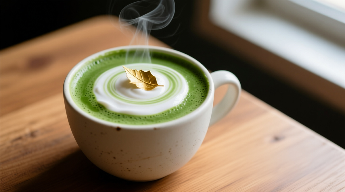 Матча Латте с кокосовым кремом