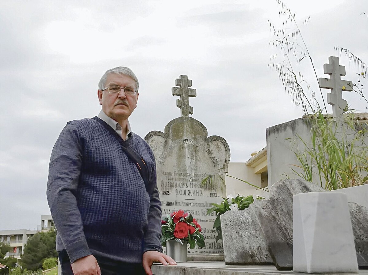 В Ницце на могиле Бехтеева. 2013 г.