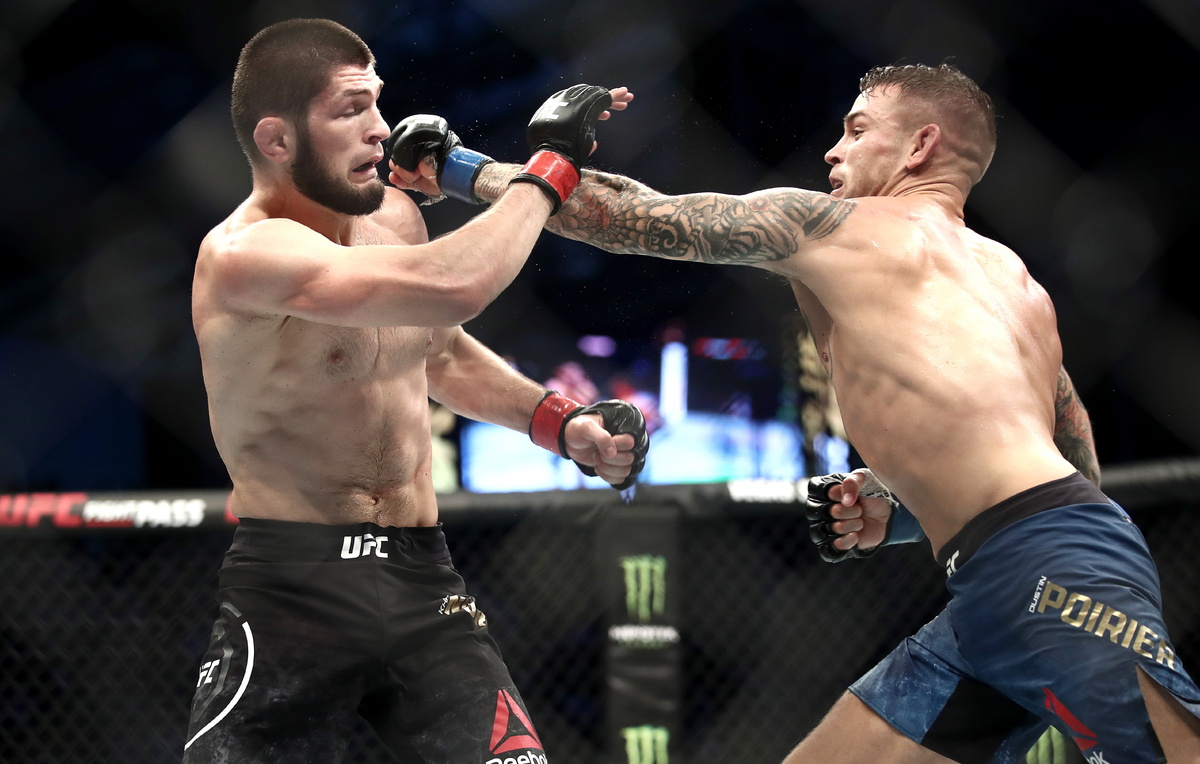    Хабиб Нурмагомедов и Дастин Порье  Валерий Шарифулин/ТАСС