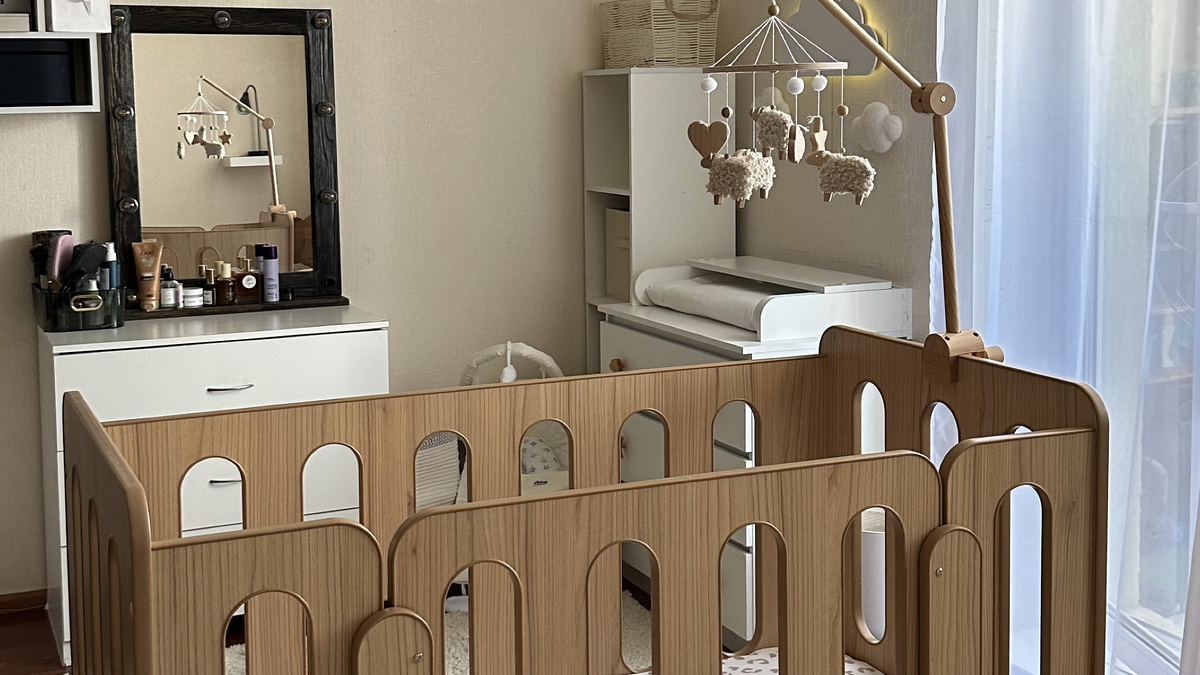 Детская кровать «Малыш-01» в цвете «Дерево»