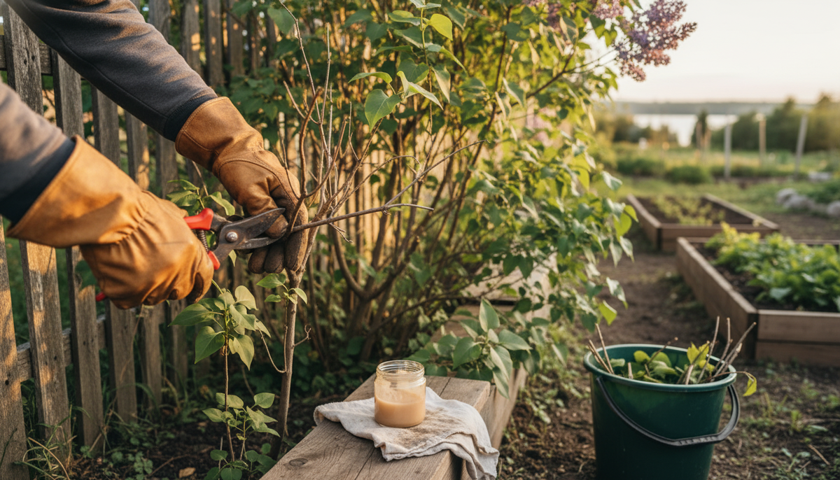 Обрезка сирени осенью