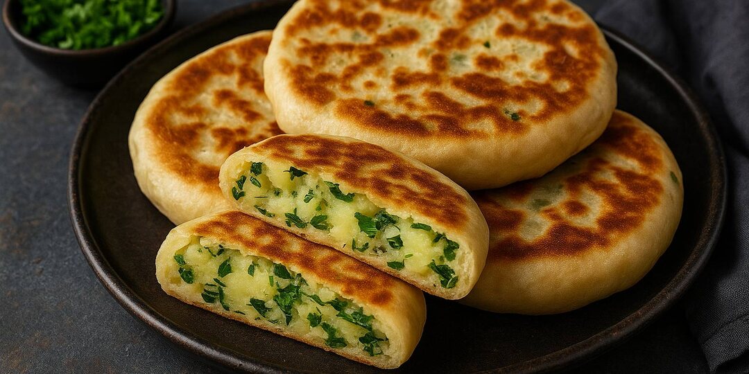 Домашние лепёшки с картошкой и зеленью — просто и очень вкусно