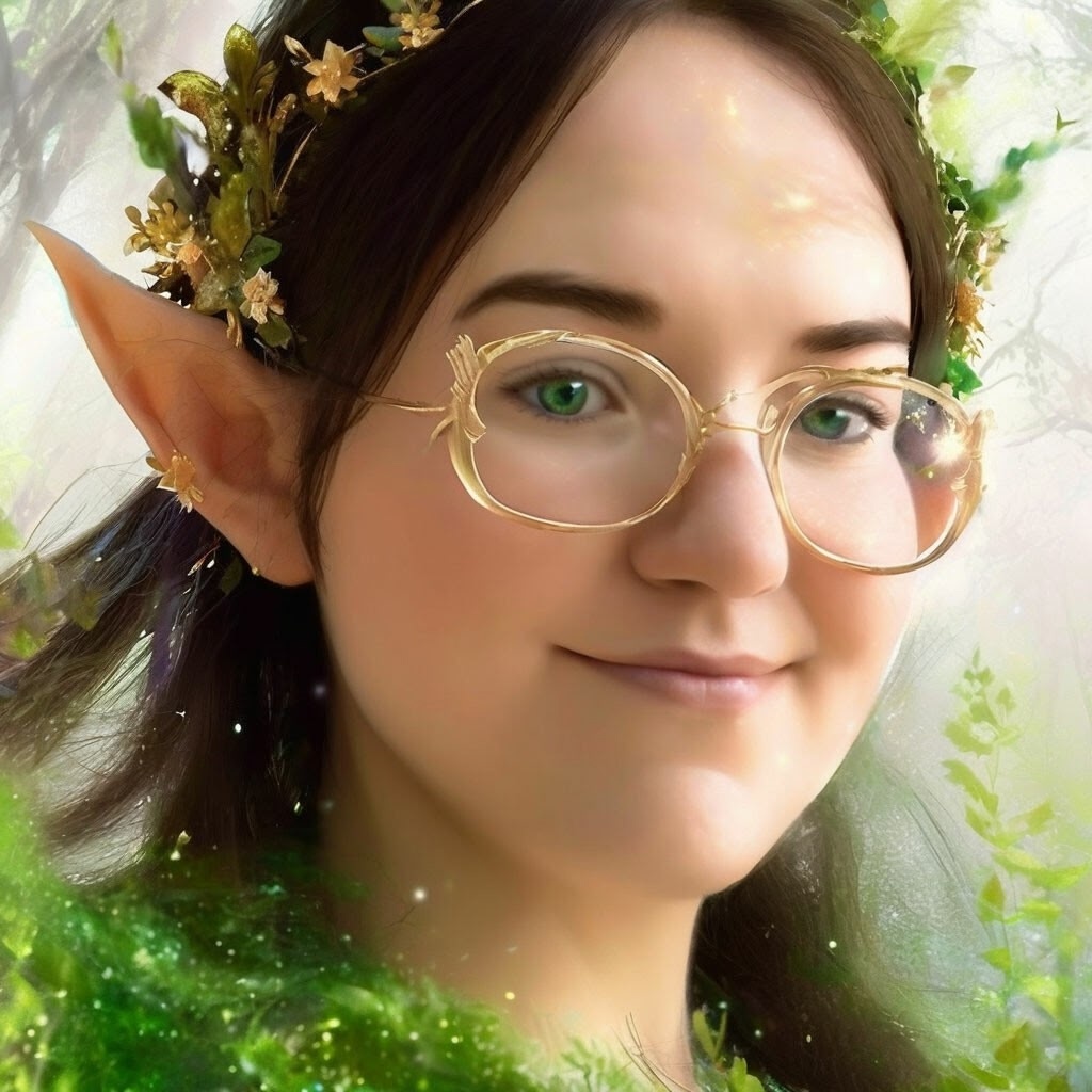 Да, это я. Немножко приукрашенная и подвергнутая принудительной эльфизации с помощью сервиса Шедеврум. Сделано по платной подписке. 