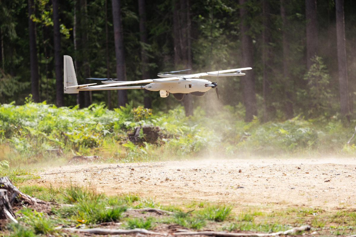 Испытание латвийского беспилотника © Aizsardzības ministrija