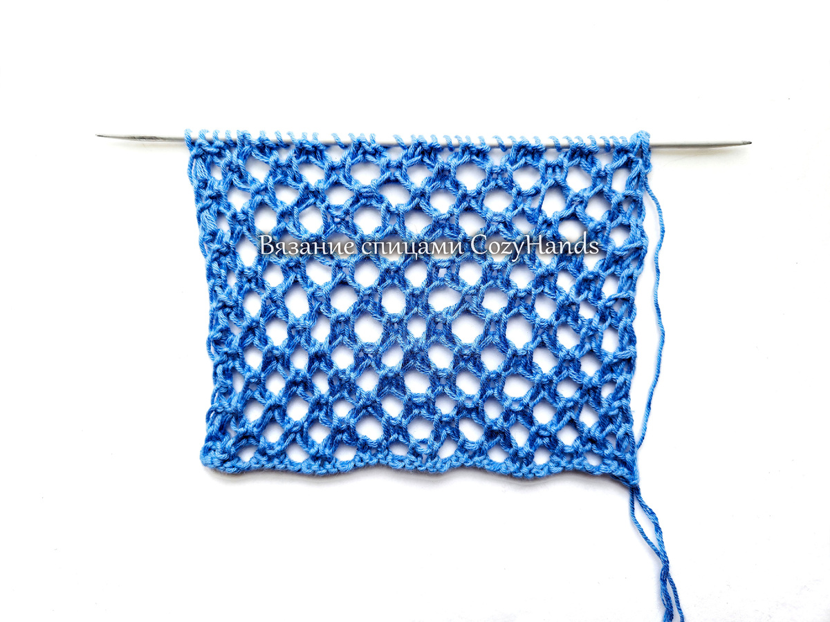 Крупная сетка для вязания джемпера, сарафана, туники, кардигана и других