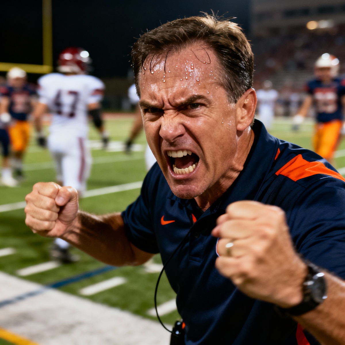 Тренер в момент эмоционального срыва