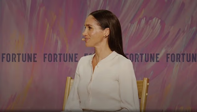 Меган дает интервью на саммите наиболее влиятельных женщин по версии журнала Fortune. Источник фото: dailymail.co.uk