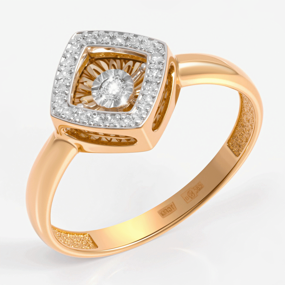 Золотое кольцо с бриллиантами
Код: 000-390513