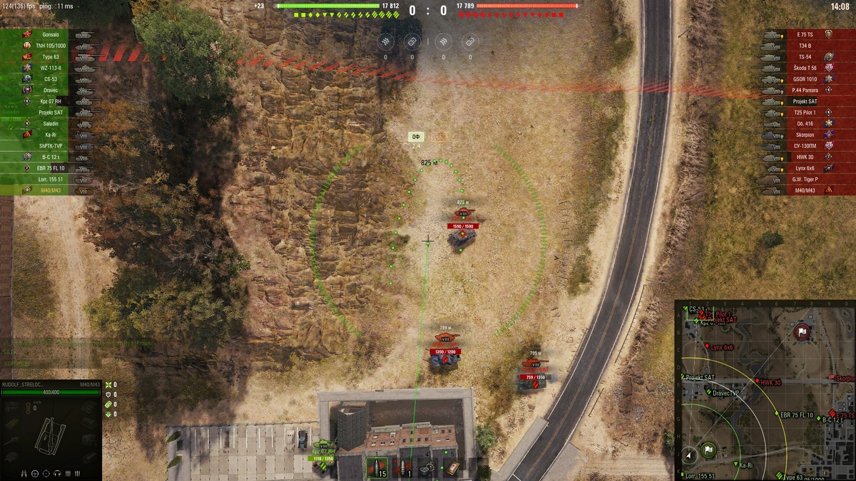 Снаряд должен попасть в танк. 