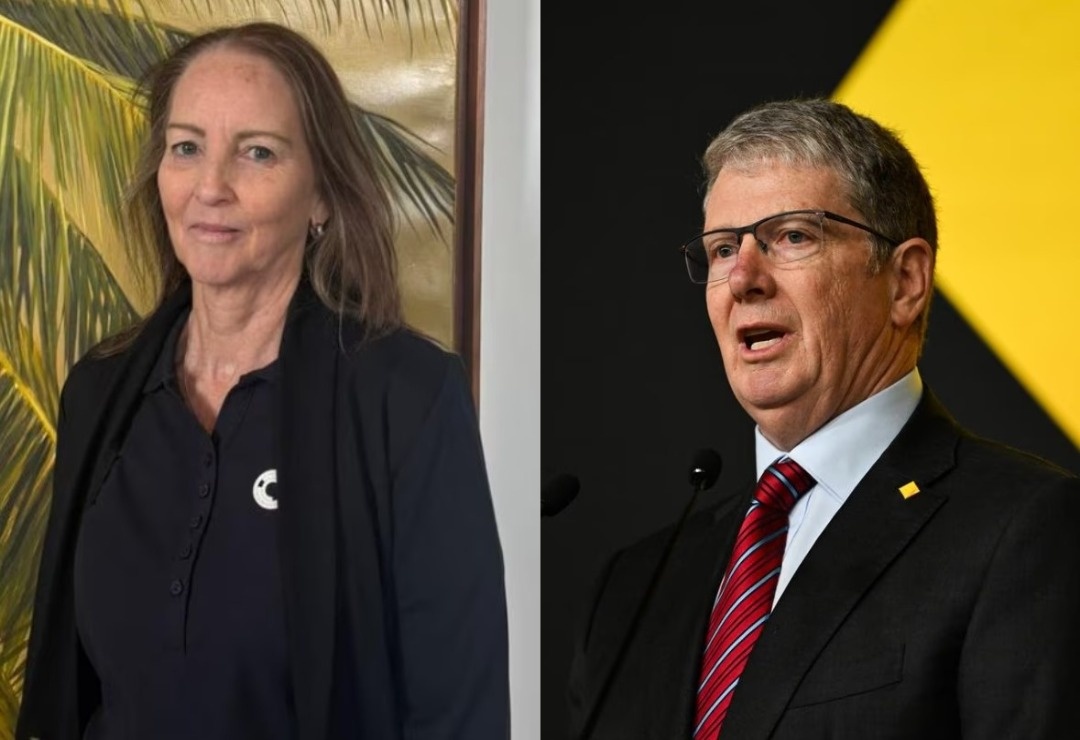 Кэтрин Салливан и председатель правления CBA — Пол О'Мэлли