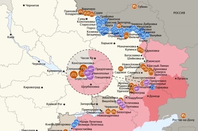    Карта боевых действий в зоне СВО на 16 октября 2025 года