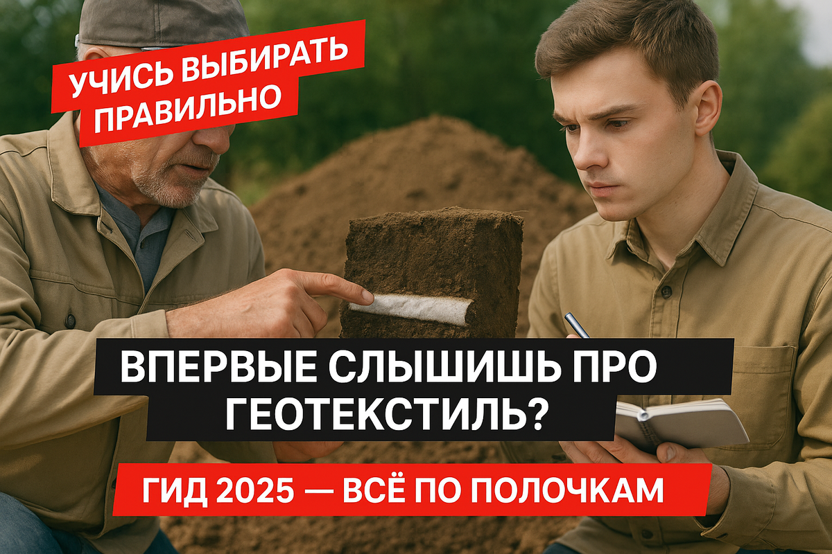 Геотекстиль выбирают не по цене, а по задаче