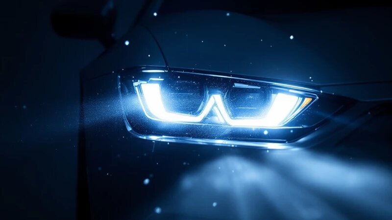     Автомобиль. Фары. Свет. stockcake