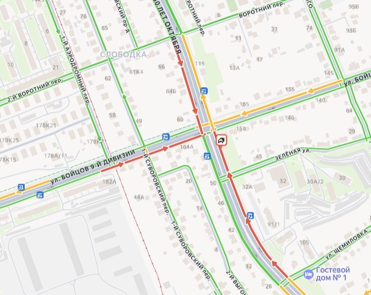     Большая пробка образовалась на северо-западе Курска