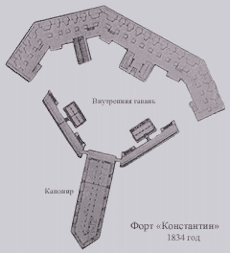 План форта в 1834 году