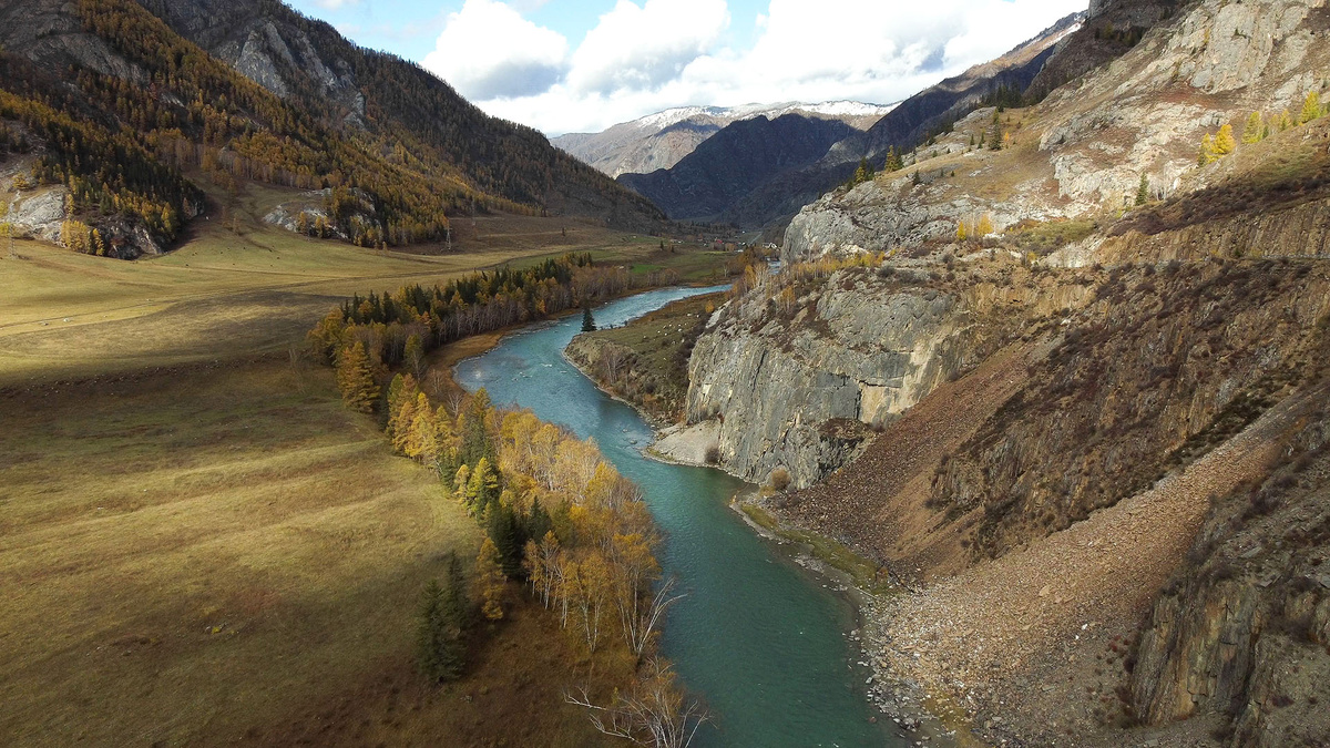    Виды Алтая, река Катунь