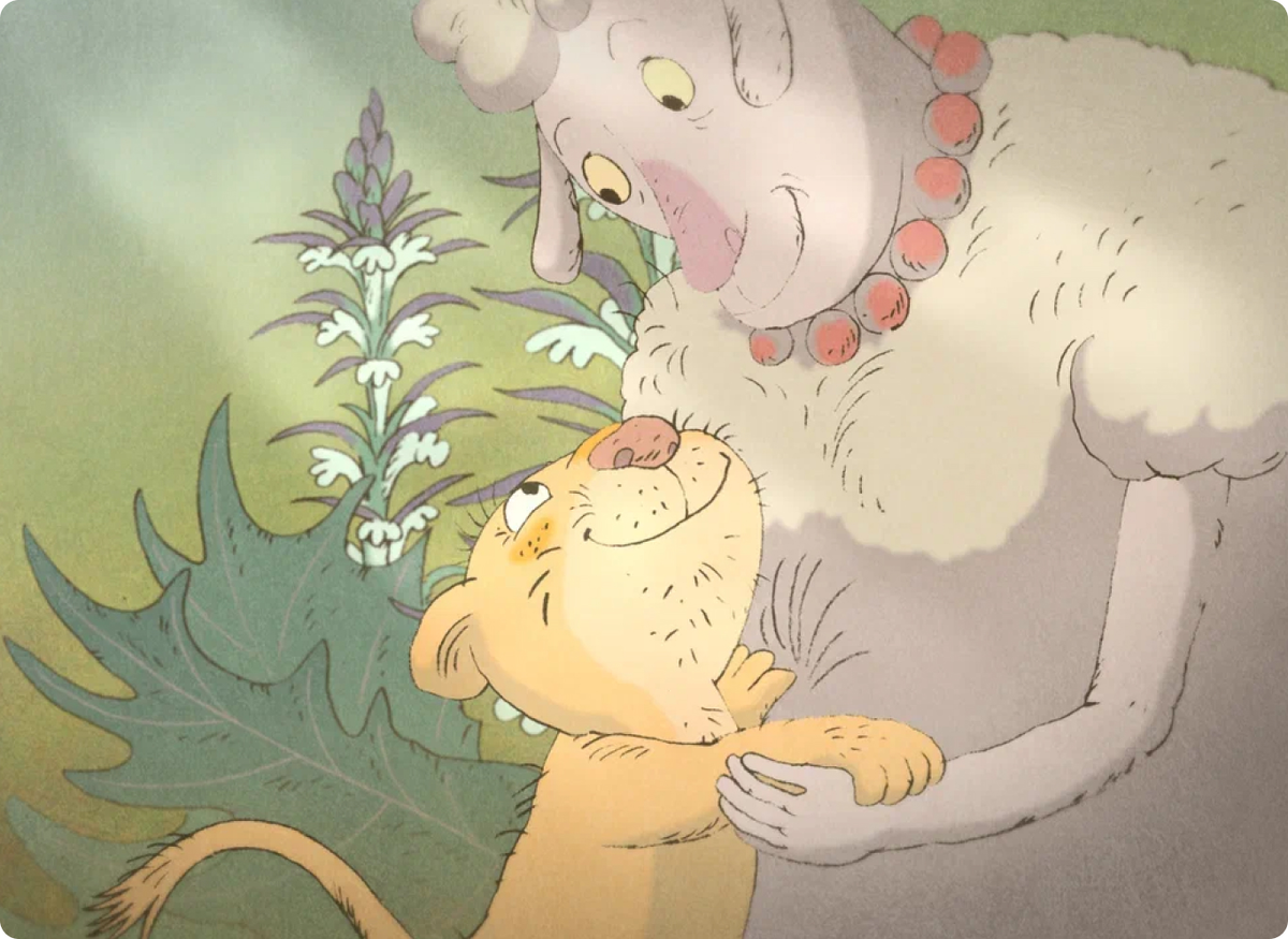 Кадр мультфильма «Необыкновенная история одного льва»