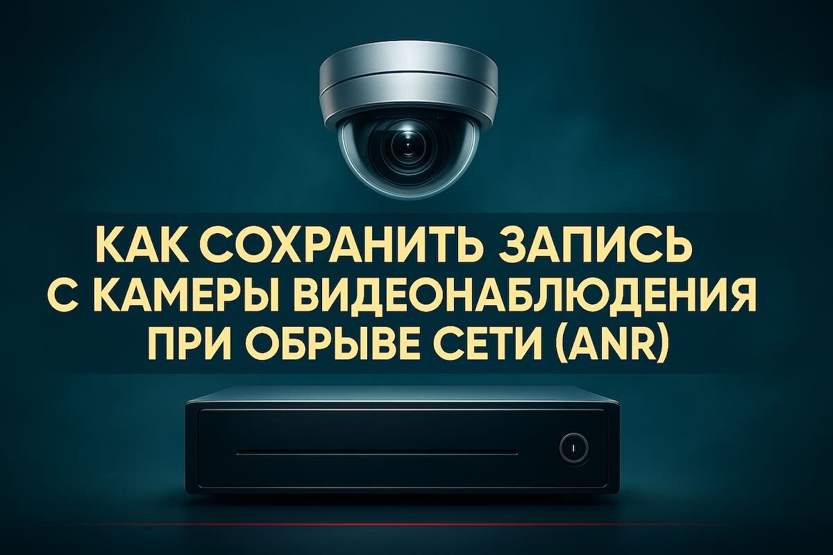 ANR это механизм, при котором камера, при обрыве связи, временно пишет на карту памяти, а после восстановления связи автоматически догружает недостающий фрагмент на NVR.