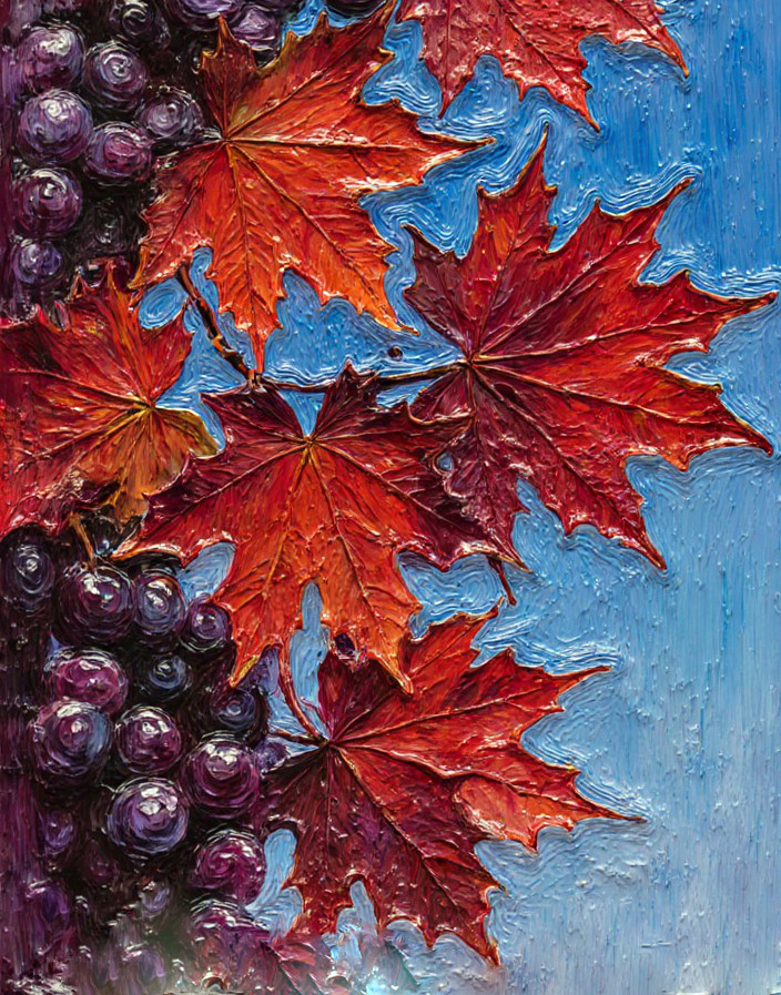 Осенний натюрморт. Иллюстрация создана с помощью нейросети StableDiffusion и программы Photoshop.