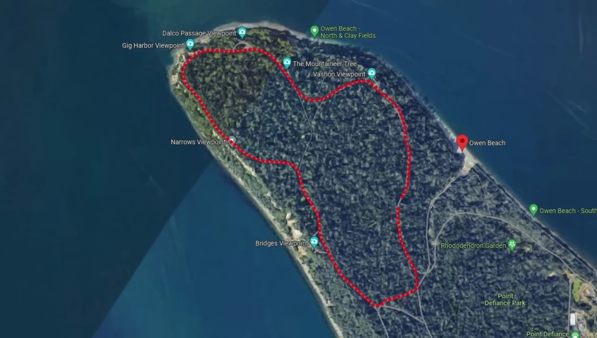 Примерный маршрут велопрогулки Дженнифер 