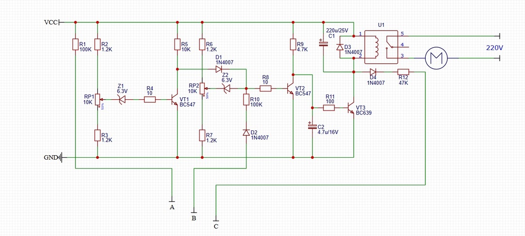 Простой автоматический регулятор уровня воды с использованием транзисторов