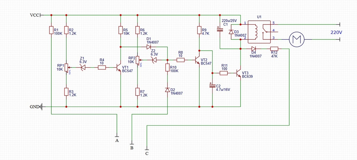 Схема отключения насоса