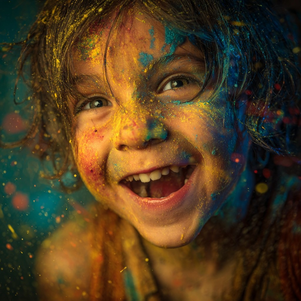 Мальчик смеётся и радуется жизни