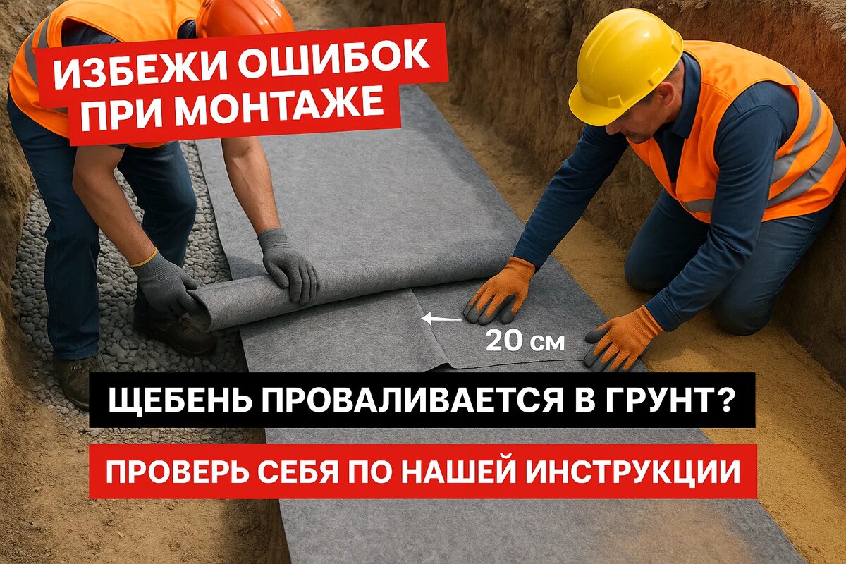 Геотекстиль работает только тогда, когда уложен по технологии. Нарушишь последовательность - получишь проседание дорожки через сезон или прорастание сорняков сквозь щебень. Разбираем пошагово, как избежать типичных косяков.