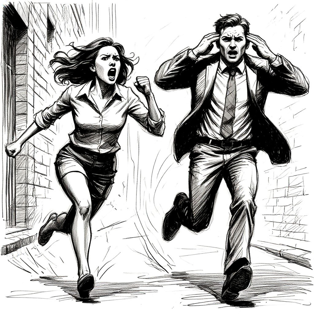 Не уйдешь! Слушай меня!