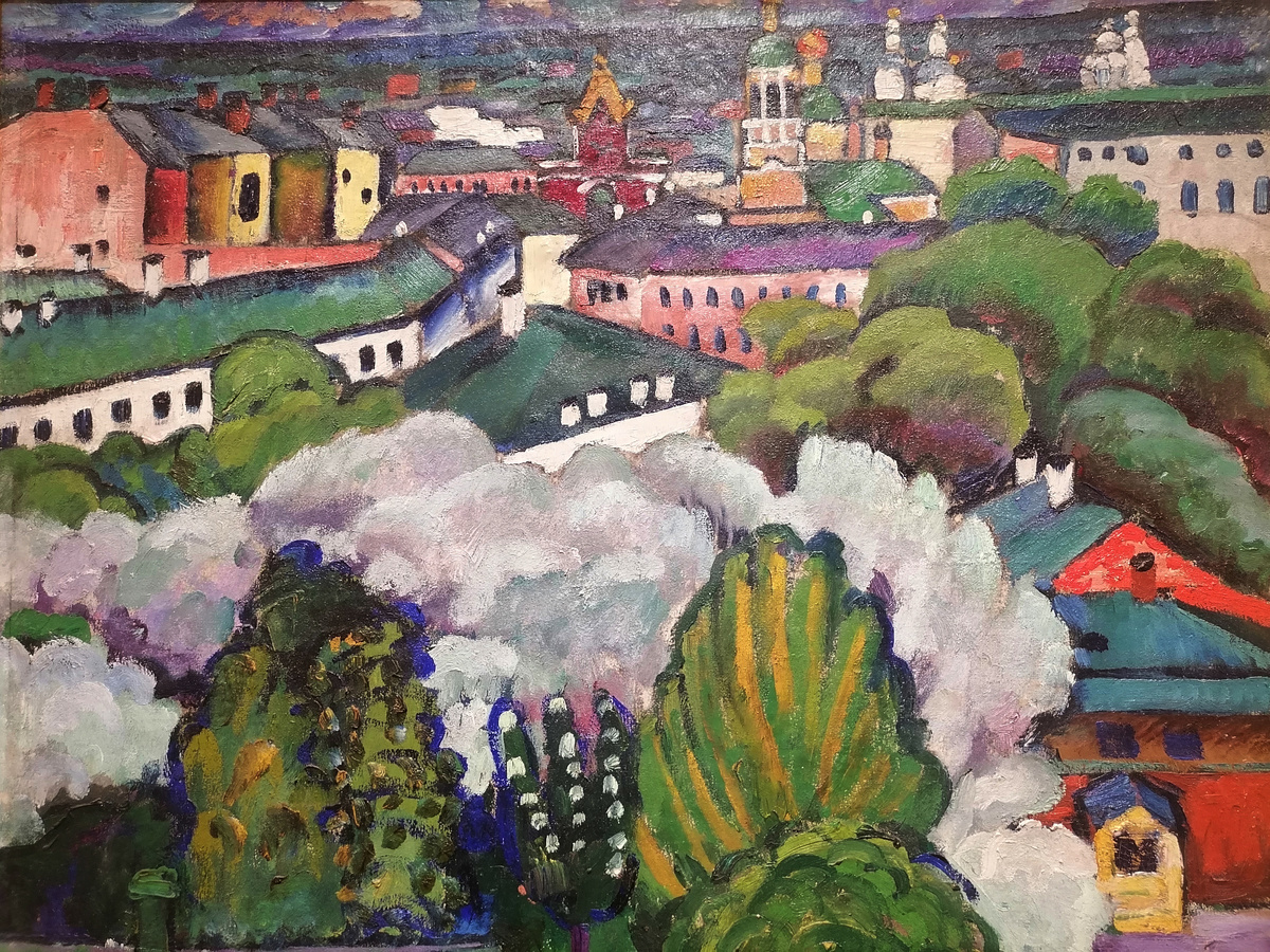Городской пейзаж (Москва), 1911 г. Худ. И. Машков