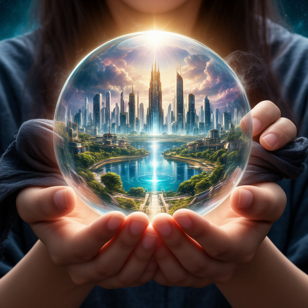 Иллюстрация "Хрусталь Ванги: Видение Золотого Века" создана сетью Шедеврум