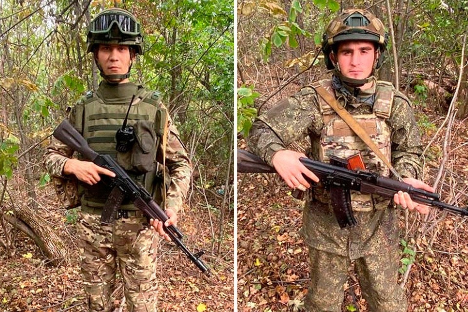    Рядовой Егор Васильев и рядовой Дмитрий Долгов Минобороны РФ