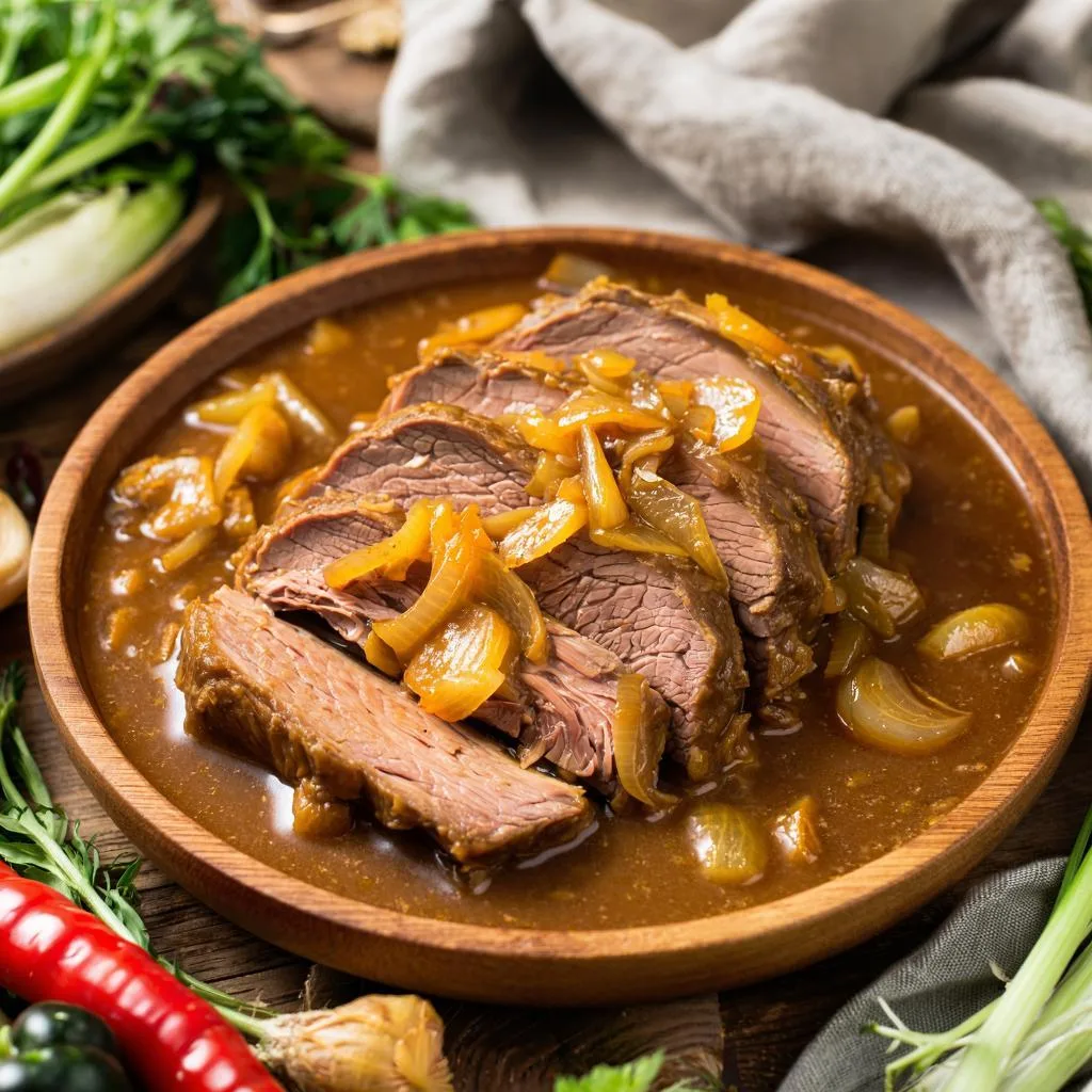 ▌ Вкуснятина по-домашнему: говядина в луковом соусе 🍖💃