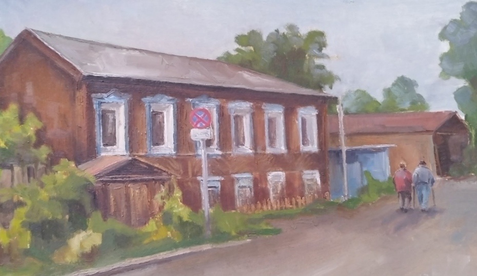 Речь сегодня пойдёт о студии, где преподаёт моя дочь, поэтому в качестве иллюстраций будут её работы. "Разгуляй" 2024 год, масло, холст. 