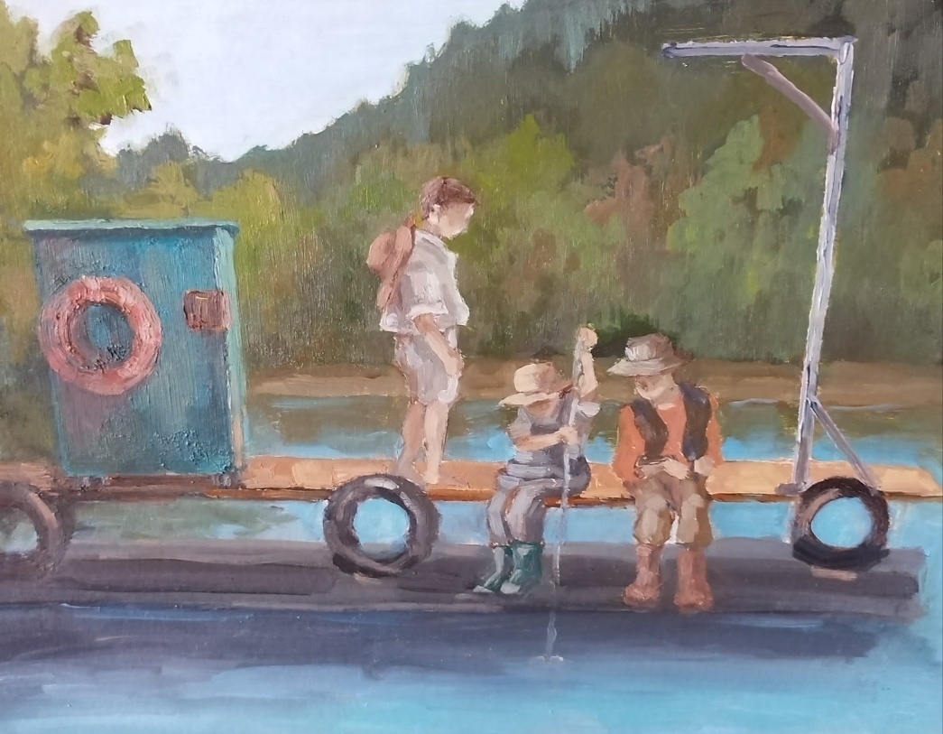 "Лето" 2023 год, масло, фанера. 