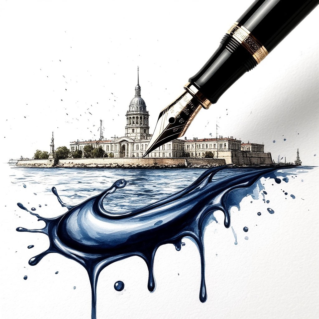 Иллюстрация автора: город в военное время