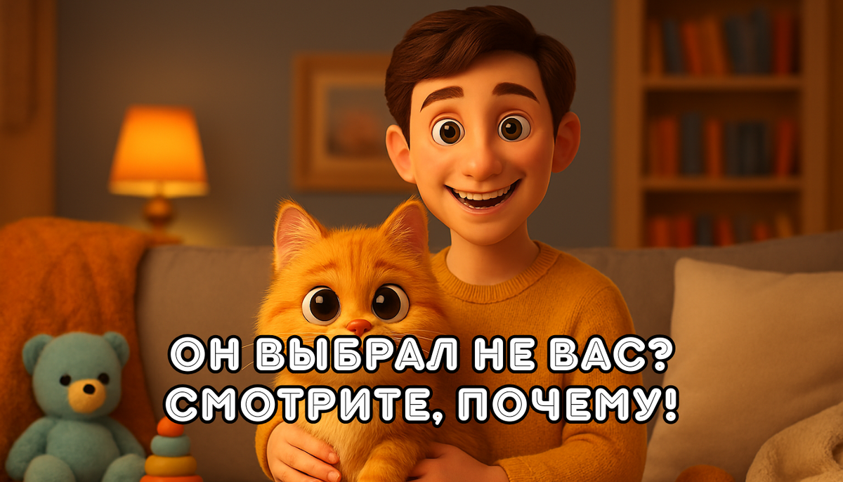 Кот выбирает своего любимого человека — узнайте, кто в доме главный!